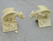dragon finials in sandstone colour